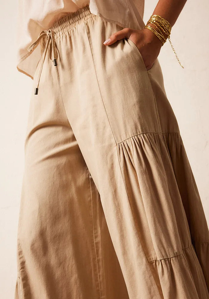 Pantalón Algodón Beige Umbrale