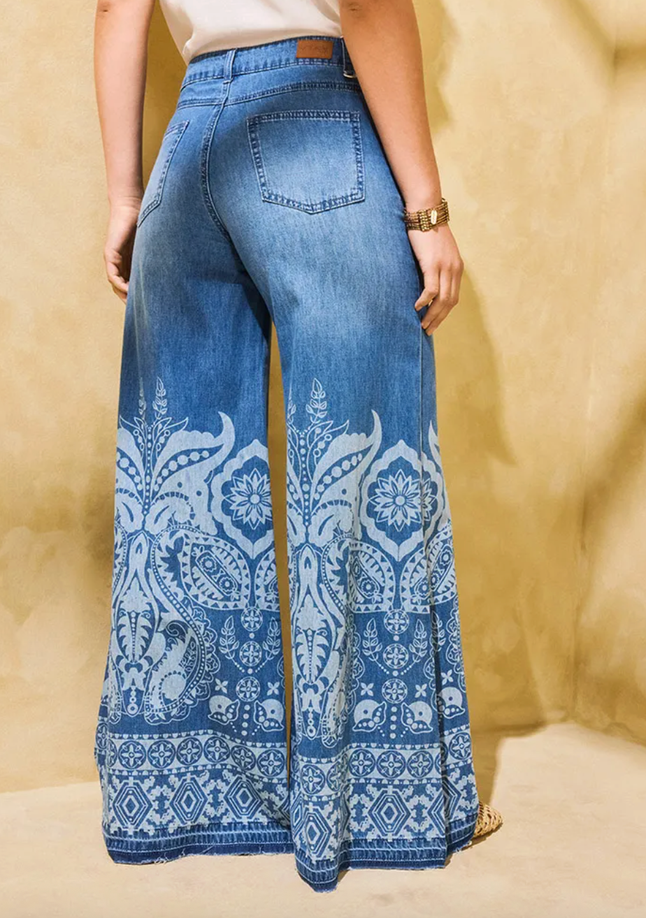 Jeans estampado wide leg Umbrale