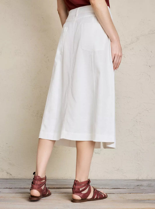 Falda larga blanca
