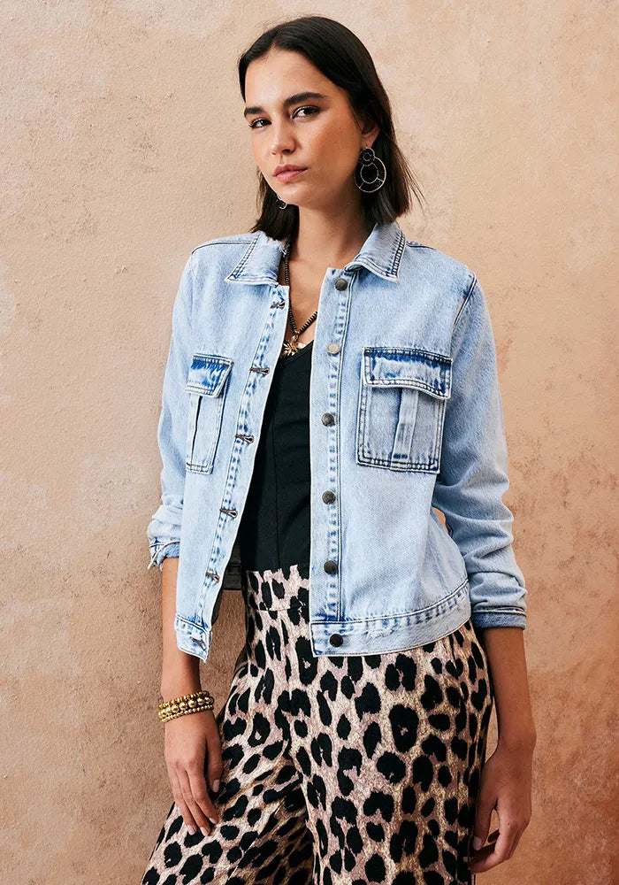 Chaqueta Denim Celeste Umbrale