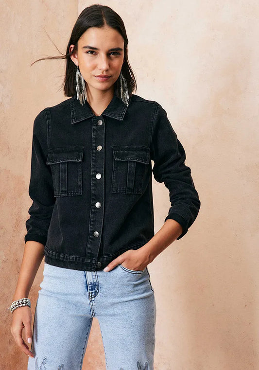 Chaqueta Denim Negra Umbrale