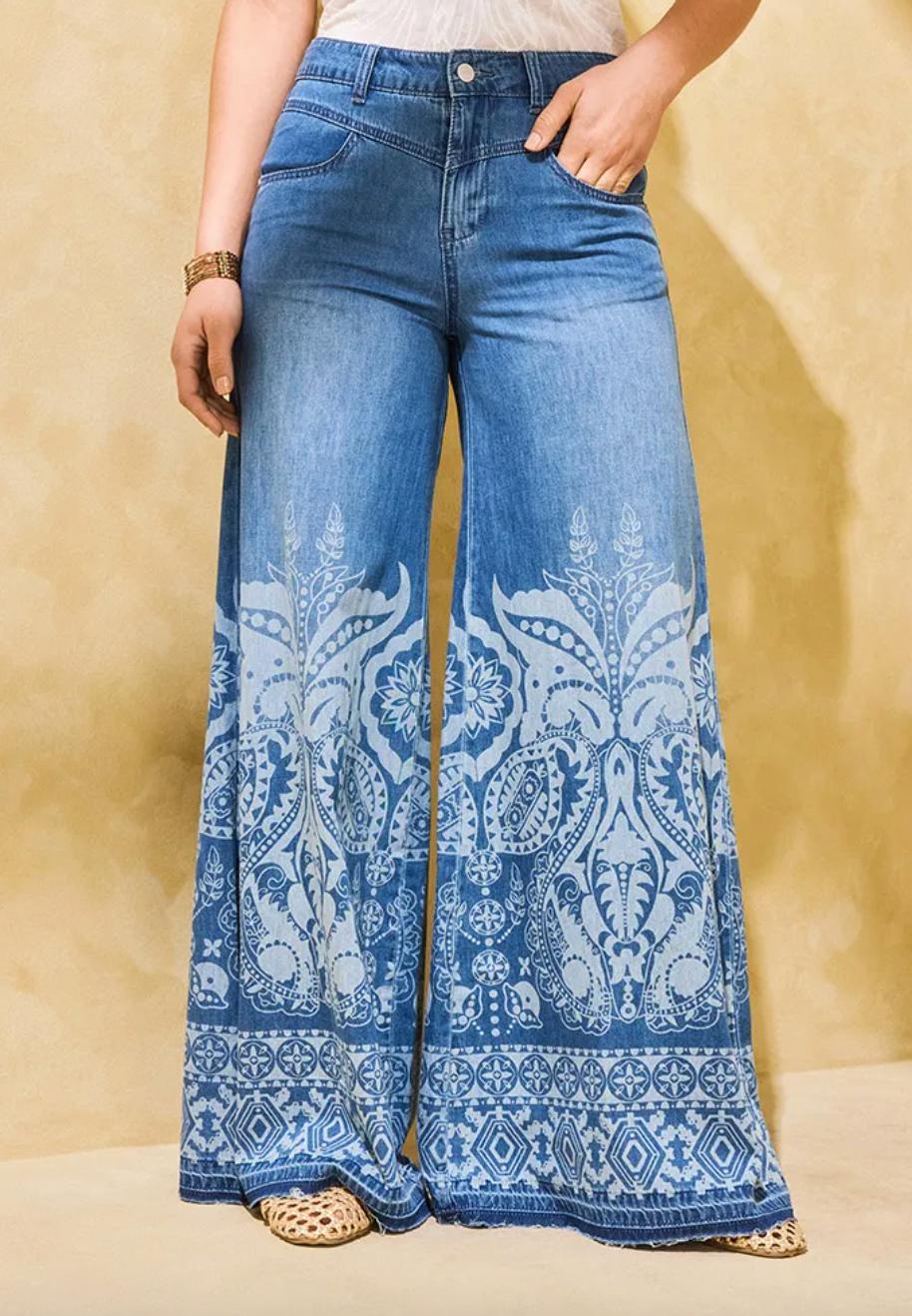 Jeans estampado wide leg Umbrale