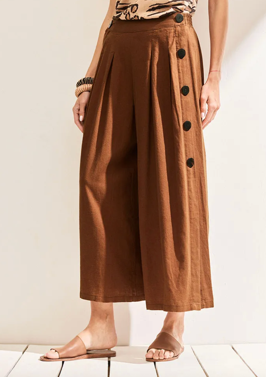 Pantalón Lino Wide Leg Umbrale
