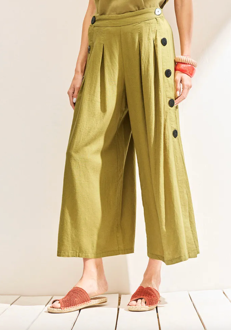 Pantalón Lino Wide Leg Umbrale