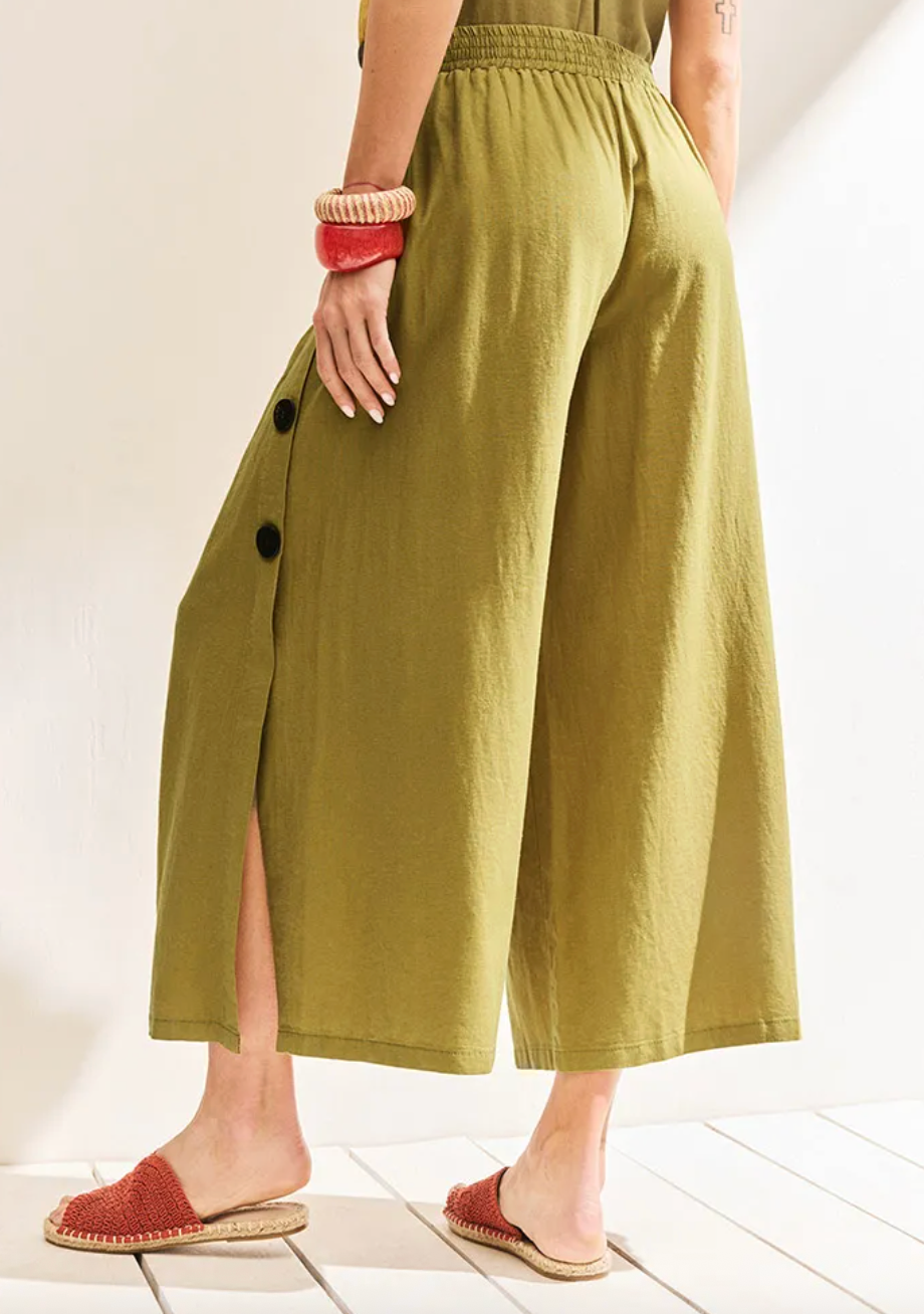 Pantalón Lino Wide Leg Umbrale