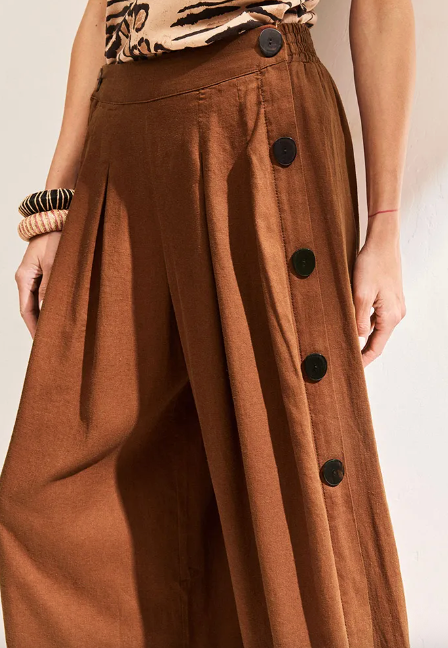 Pantalón Lino Wide Leg Umbrale