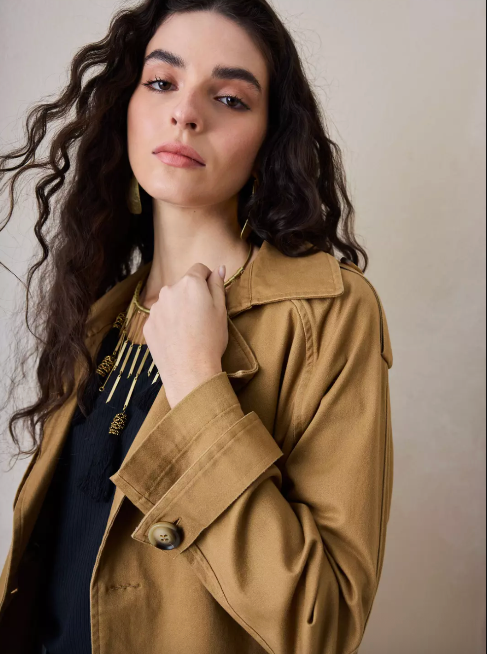 Chaqueta Trench corta Umbrale