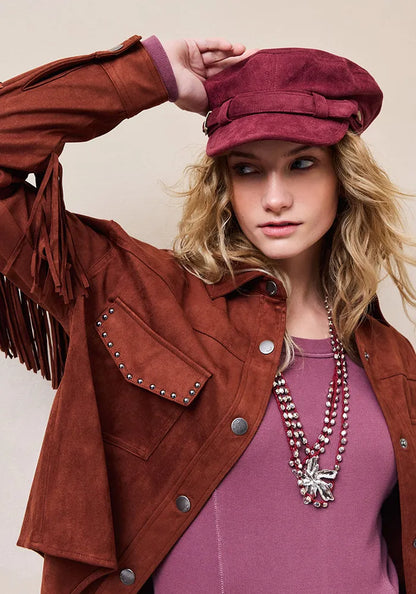 Chaqueta Flecos Chocolate Umbrale