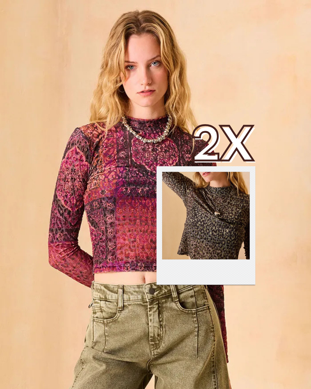 2X Polera Texturizada Velvet Umbrale